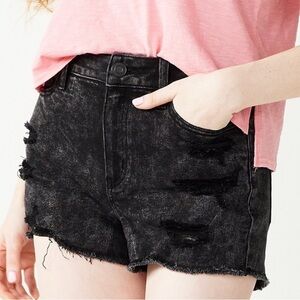 SO Black Acid Distressed High-Rise Shorts l SIZE 11/30W